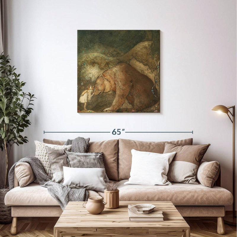 Kelan Poor Little Bear, 36" H x 36" W