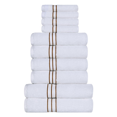 Hotel Turkish Cotton 10-Piece Towel Set, Ultra-Plush & Luxury Weight