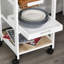 Kirkland Mobile Rolling Kitchen Island Trolley for Home Metal Baskets Tray Shelves