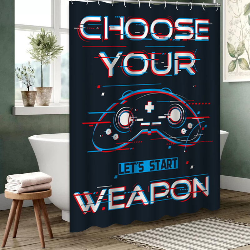 Rideau de douche avec 12 crochets, L 72 po x l 84 po