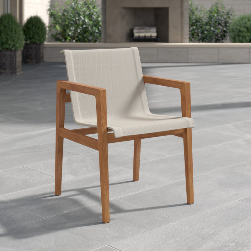 Coast Patio Dining Armchair, Canvas Sling