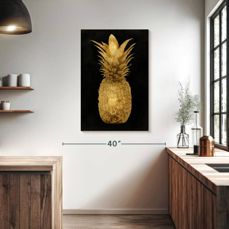 Pineapple On Black I, 39" H x 26" W