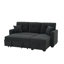 Canapé modulaire 71 po avec lit escamotable en forme de L 71 po et méridienne réversible avec rangement-215204472