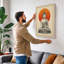 Buddha in Meditation Japandi - Wrapped Canvas-1153184602-1153184594