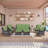 Anahit 9 - Person Patio Conversation Set with Cushions-1025105098