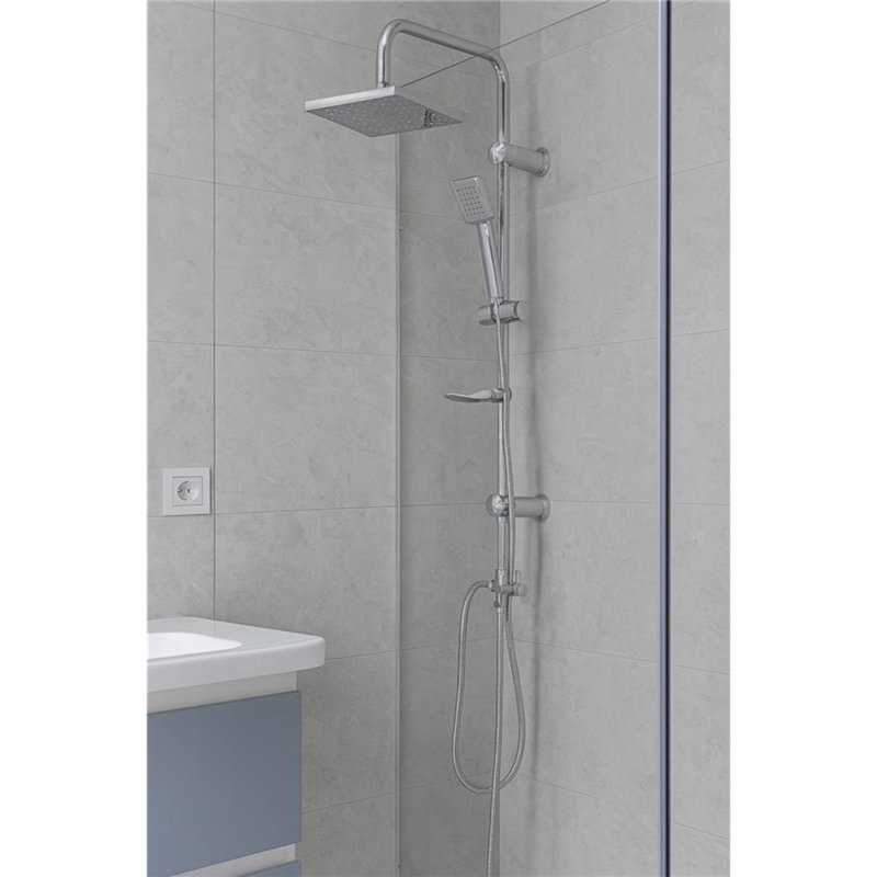 Juno Commercial Chrome Finish Wall Mounted Single Handle Bathroom Shower System