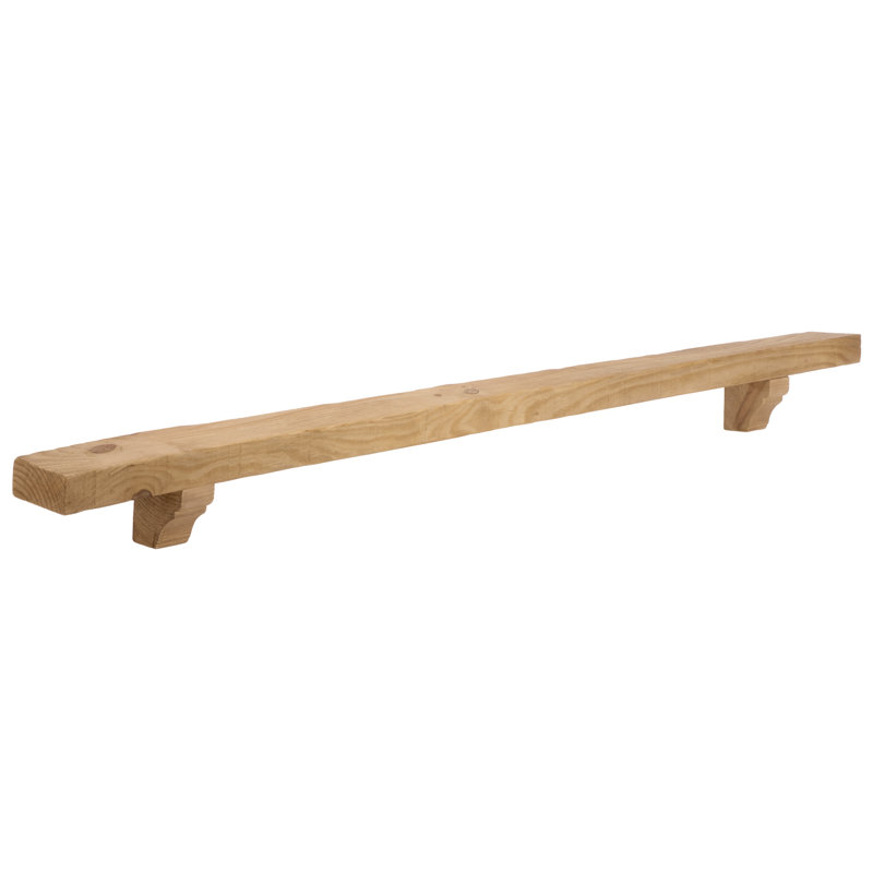 Keros Pine Mantel Shelf, 60" Width, Natural