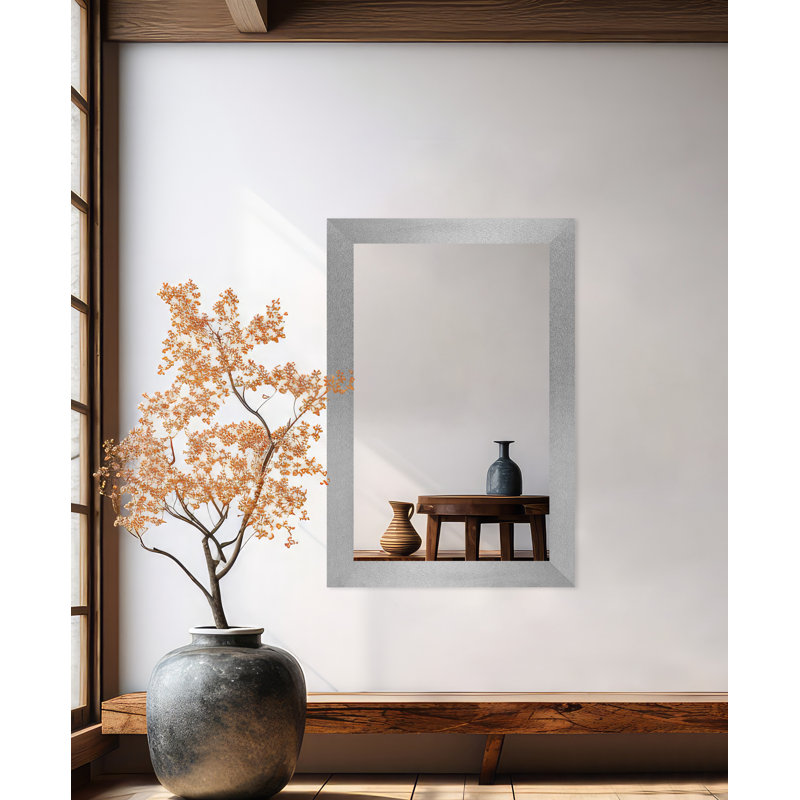 Maci Eileen Mirror, 33" x 52", Silver Platinum