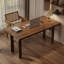 Bureau rectangulaire en bois massif noyer clair-109691038