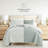 Quilt Set- Lightweight - All Season Quilted Coverlet - Tossed Ferns-105628159-105628162