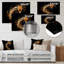Champagne Spiral Glass Gold Splash - Champagne, art mural en métal-731019268