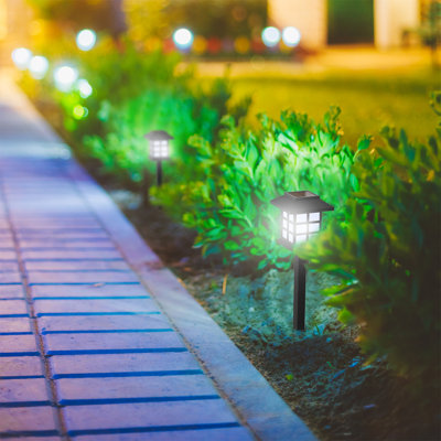 6-Piece Solar Outdoor Lights Set - Weather-Resistant Outdoor Lighting for Path, Landscaping, and Driveway - LED Light Fixtures by Pure Garden
