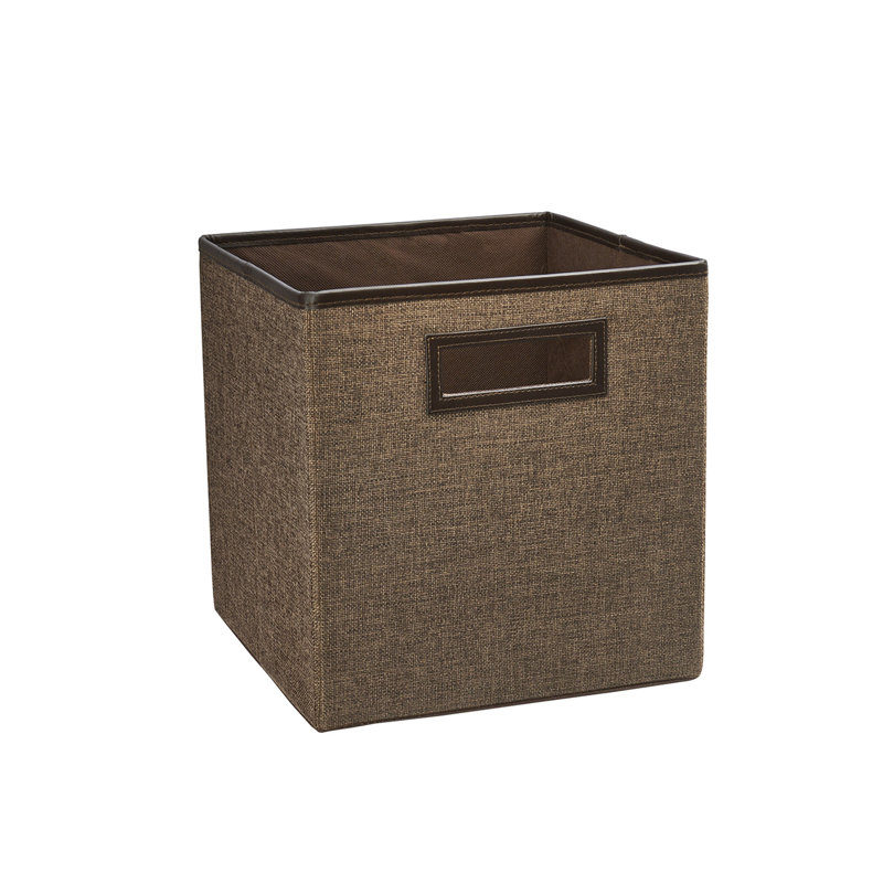 Bac de rangement en tissu 11 ", Brun café