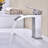 Waterfall Spout Bathroom Faucet With Single Handle And Pop - Up Drain For Overflow Sinks, Rust Finish, Simple Installation Kit Provided Sink Outlet, Adjustment, Overflow, Brushed Nickel, Gentle Effect-121617409
