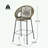 Outdoor Patio Faux Wicker Barstool Set of 2  with metal legs-2056193045