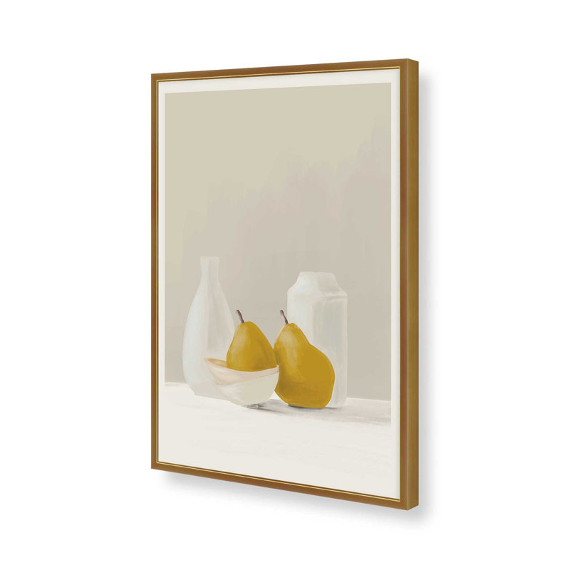 «Minimalist Still Life 8» par Thingdesign, reproduction d'art sur toile, H 40 po x l 30 po, Doré