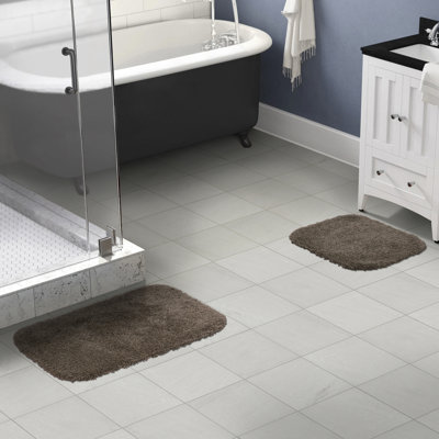 Treie Billie-Mae 2 Piece Nylon Bath Rug Set with Non-Slip Backing