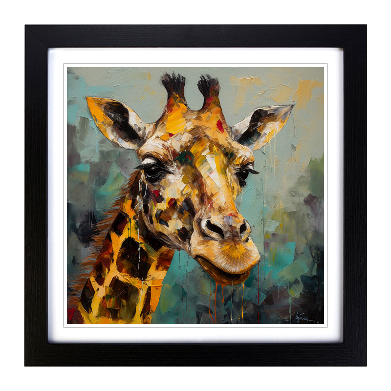 Single Picture Frame Print on Wood, Black