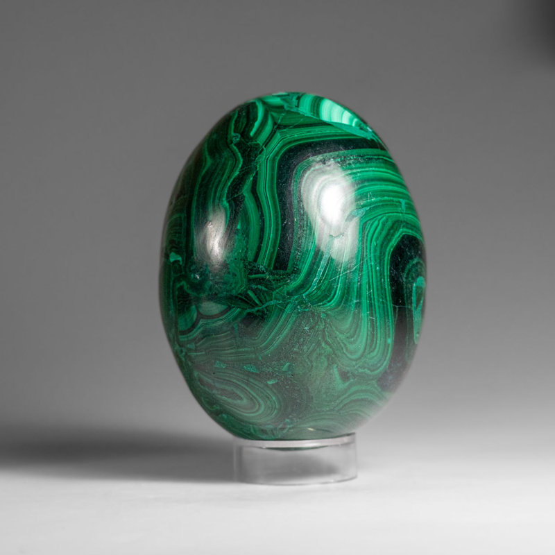 Genuine Polished Malachite Egg (1.9 Lbs)