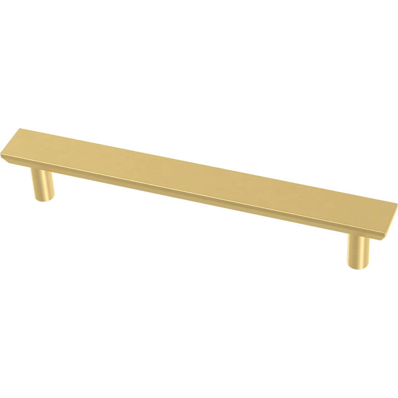 Ensemble de poignées pour barre centrale simple 5,0625 po, Laiton brossé, 5.06"