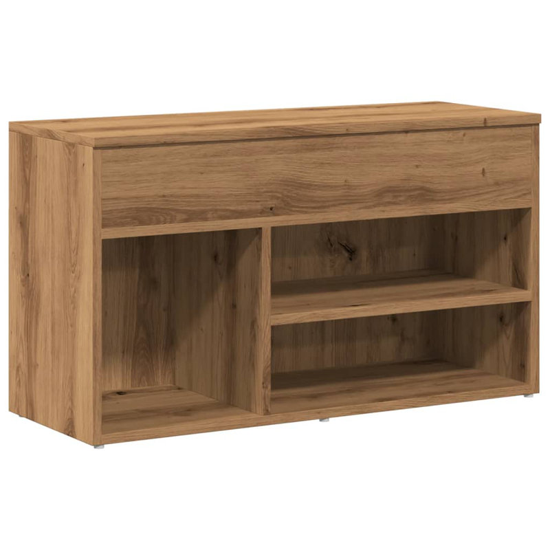 5 Pair Shoe Storage Bench, Artisan Oak