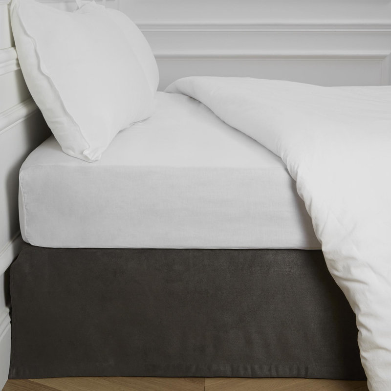 Montana Tailored Wrap Around Bed Skirt, Dark Grey, Double (4'6)