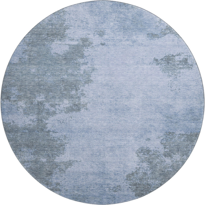 Premium Machine Washable Mayfield AMF1902 Modern Rug, Round 8'