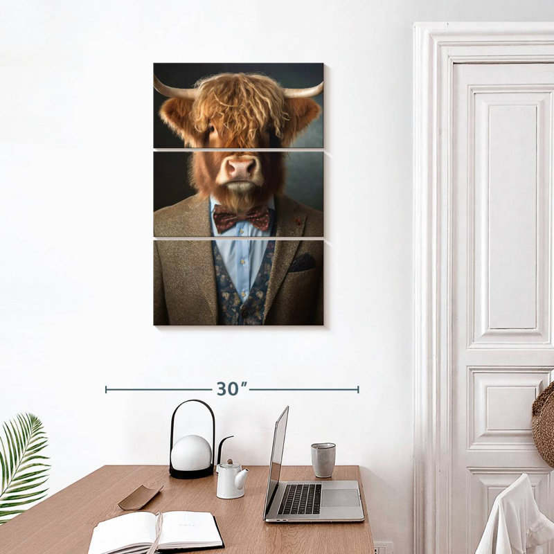 Portrait de vache Brampt, H 32 po x l 20 po