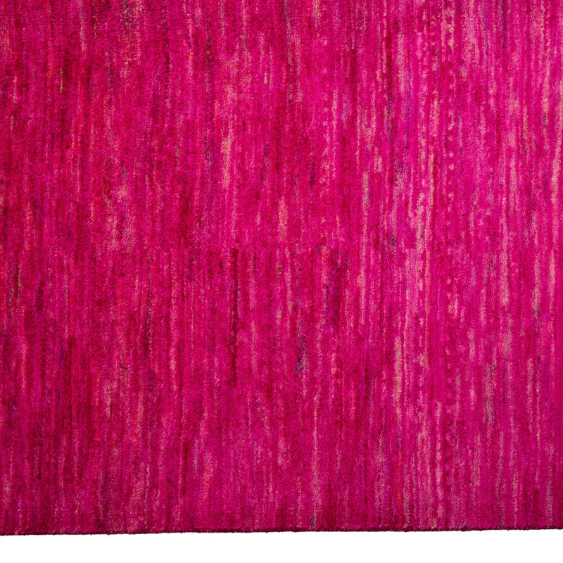 Solid Silk Rug, Pink, Rectangle 9' x 12'