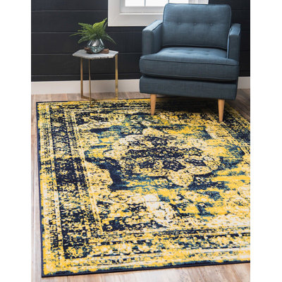 Tapis oriental jaune Oneita
