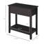 Table de bout, table d'appoint étroite avec plateau rabattable, armoire de rangement, tablette inférieure pour le salon