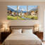 Ensemble de 3 impressions sur toile, paysage alpin et paysage urbain-1079427010
