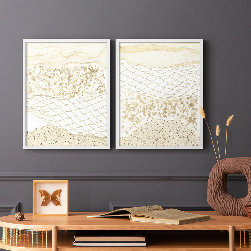 Impression encadrée Coast I - Premium - prêt à être accroché - aucun clou requis - aucun clou requis, Blanc