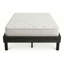 Cadre de lit plateforme Queen Size noir, 100 % polywood avec support à lattes en bois robuste, aucun sommier requis