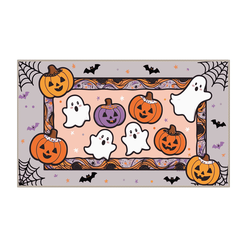Tapis lavable pour les fêtes d'Halloween The Holiday Aisle®, Tapis de couloir 2 pi x 4 pi