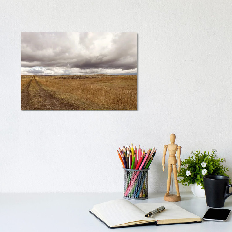 Storm Clouds Over Montana Prairie, Wrapped Canvas, 8" H x 12" W x 0.75" D, No Mat