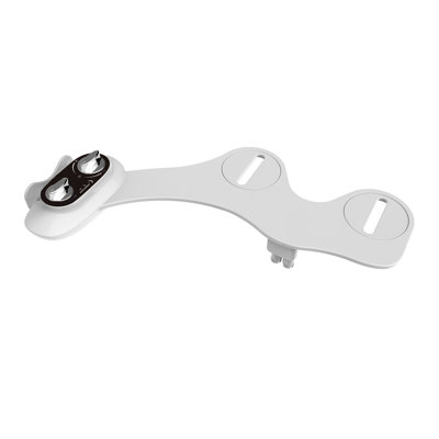 Bidet de toilette avec douchette à double jet pour lavage féminin à l'avant et à l'arrière, direction des boutons, blanc, plastique, profondeur de produit de 17 po