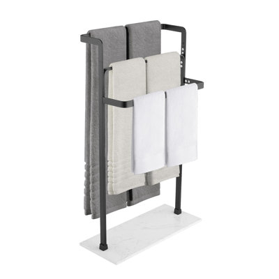 Freestanding bathroom towel rack