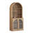 71" Tall Arched Bookshelf with Glass Doors, Camel-1524149436
