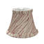Abat-jour de style candélabre en tissu texturé H 4 po en tissu blanc cassé/rouge