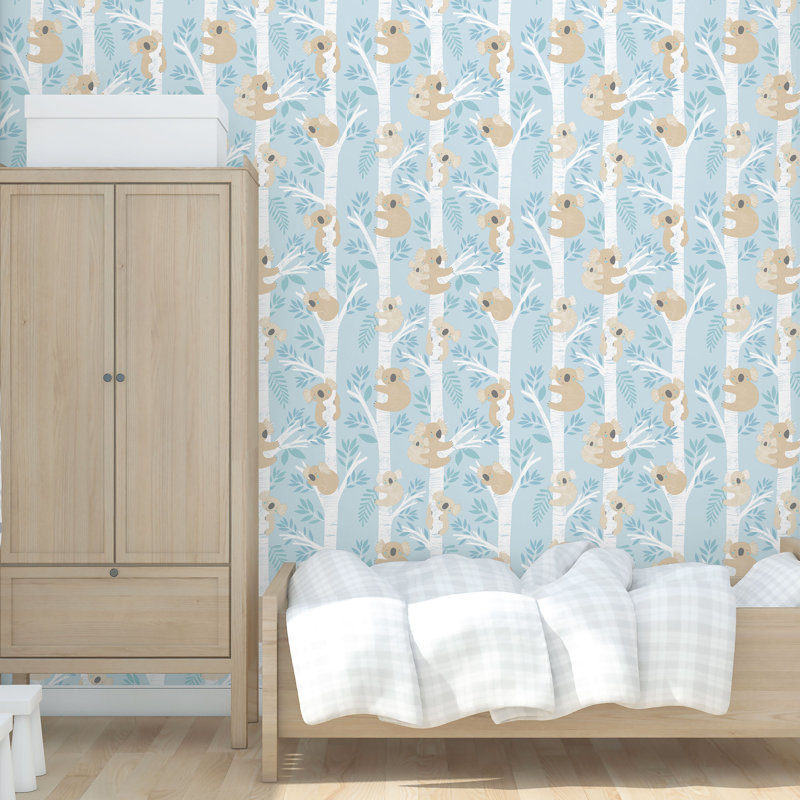 Erithon 10m x 53cm Glitter Wallpaper Roll, Blue/Beige/Glitter