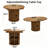 43.3''-63'' Extendable Round Dining Table For 4-6, Modern Farmhouse Expandable Dining Table With Wood Strip Base For Kitchen Living Room-1226410855