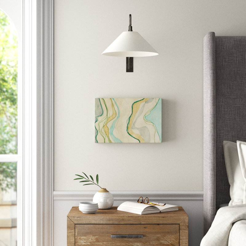 « ocean cascade i »-impression sur toile, H 12 po x l 18 po x P 1,5 po, Toile tendue