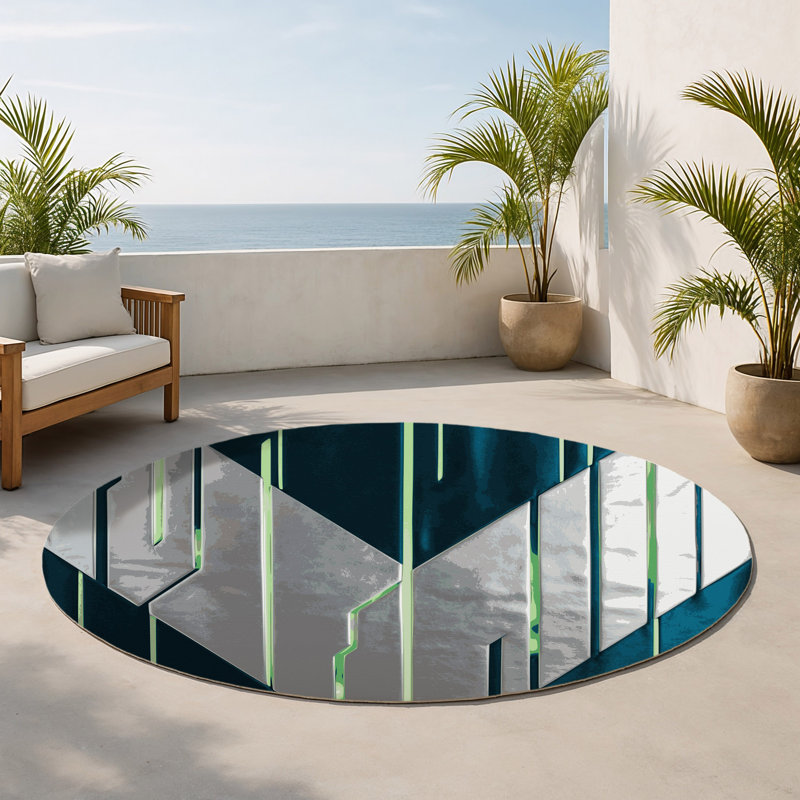 Tapis intérieur et extérieur Starforge, Rond 5 pi