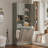 Oak Tall Storage Cabinet With Adjustable Shelves, Large Flip-Out Basket & Enclosed Cabinets-975575679