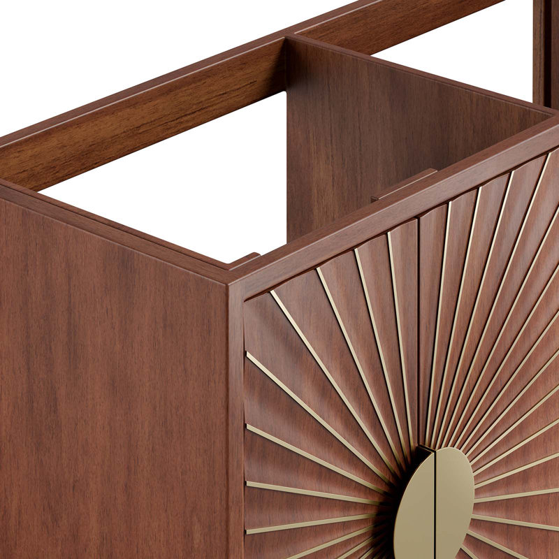 Modway 47" Double Bathroom Vanity Base Only in Brown
