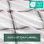 Ensemble de 3 draps simples 100% flanelle de coton brun clair à carreaux brossés des deux côtés pour une texture douce et lisse-121262447