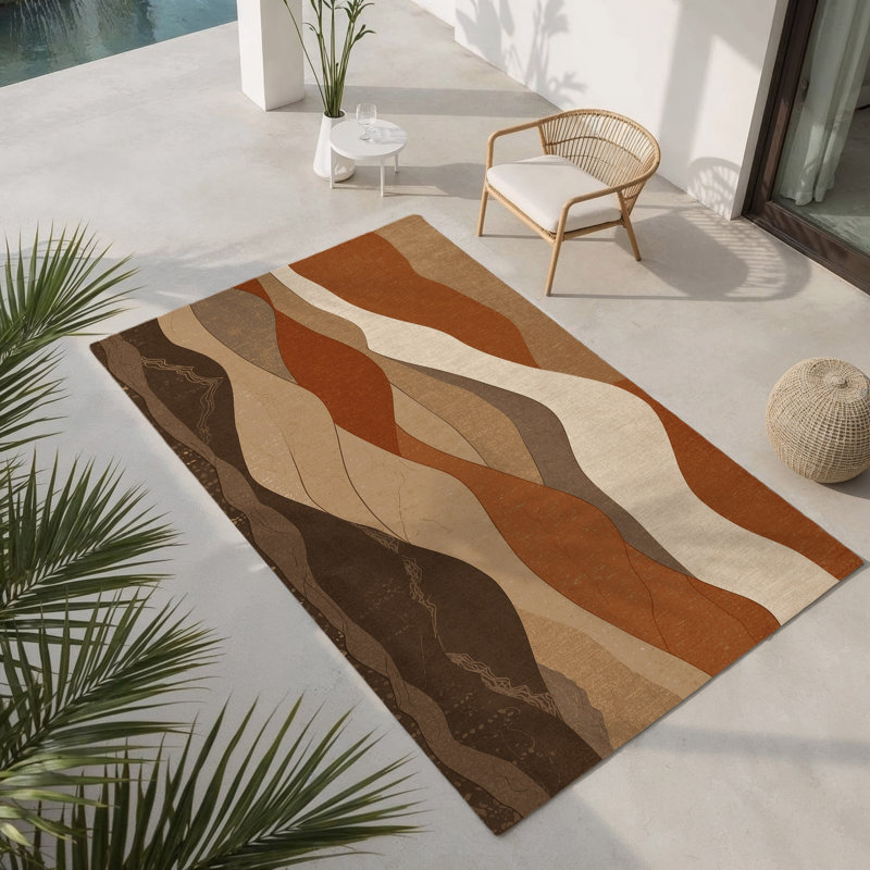 Tapis intérieur et extérieur Dawn's Edge, Rectangulaire 2 pi x 3 pi