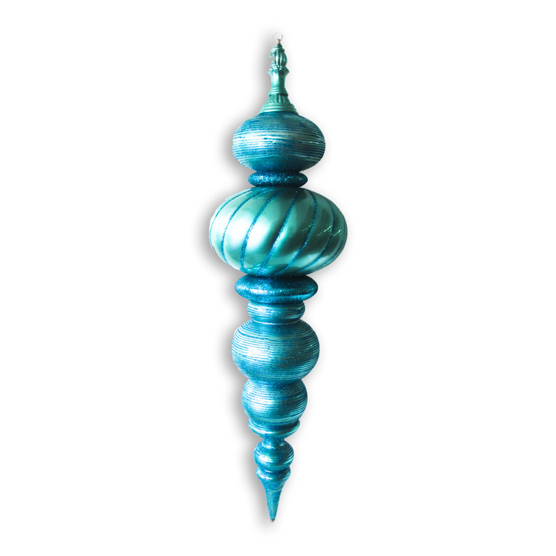 ornement Finial, Or/argent, H 43 po x l 12 po x P 12 po