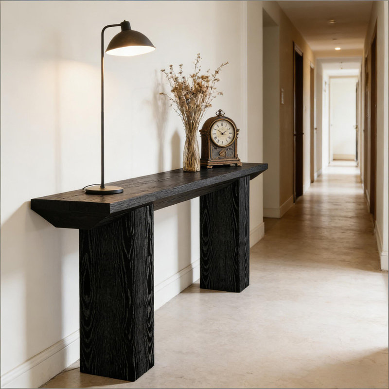 Console triangulaire, canapé, table d'entrée moderne